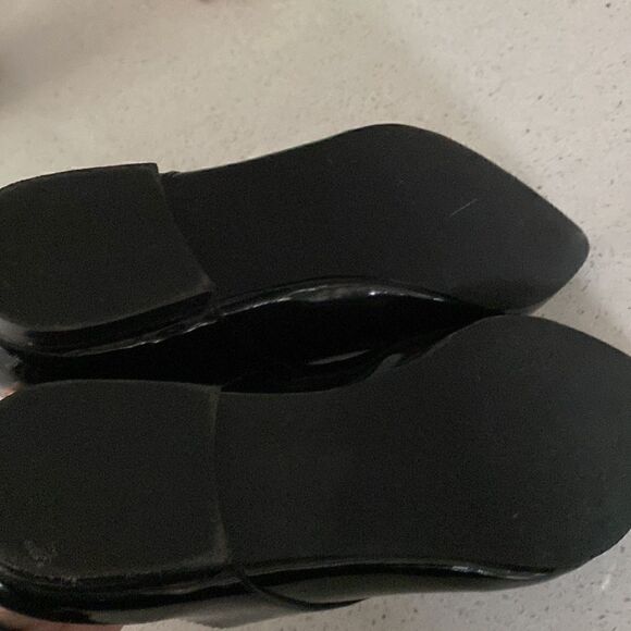 Tildon Astoria Black Shiny Laced Pointed Flats Slip Ons 6 1/2 Goth Witch Street - Picture 14 of 15